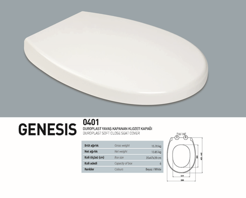 Nkp Genesis Duroplast Yavaş Kapanan Klozet Kapağı
