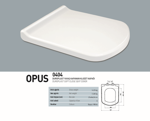 Nkp Opus Duroplast Yavaş Kapanan Klozet Kapağı