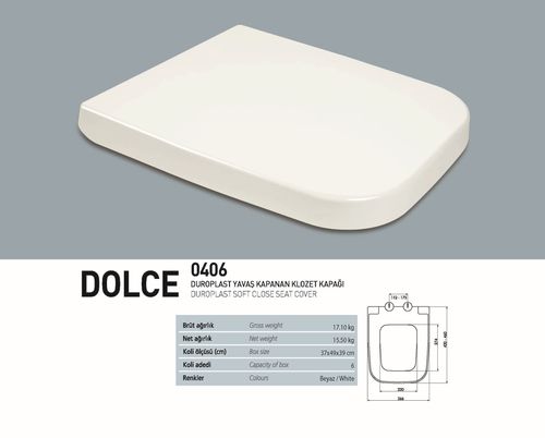 Nkp Dolce Duroplast Yavaş Kapanan Klozet Kapağı