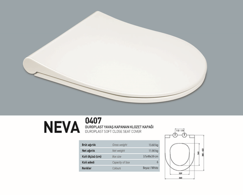 Nkp Neva Duroplast Yavaş Kapanan Klozet Kapağı