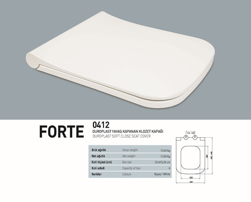 Nkp Forte Duroplast Yavaş Kapanan Klozet kapağı